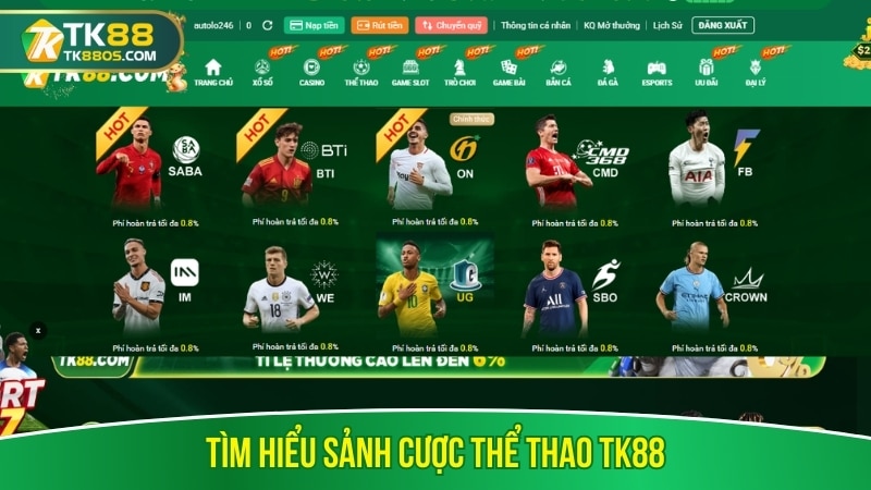 Tìm hiểu sảnh cược Thể thao TK88 Tìm hiểu sảnh cược Thể thao TK88